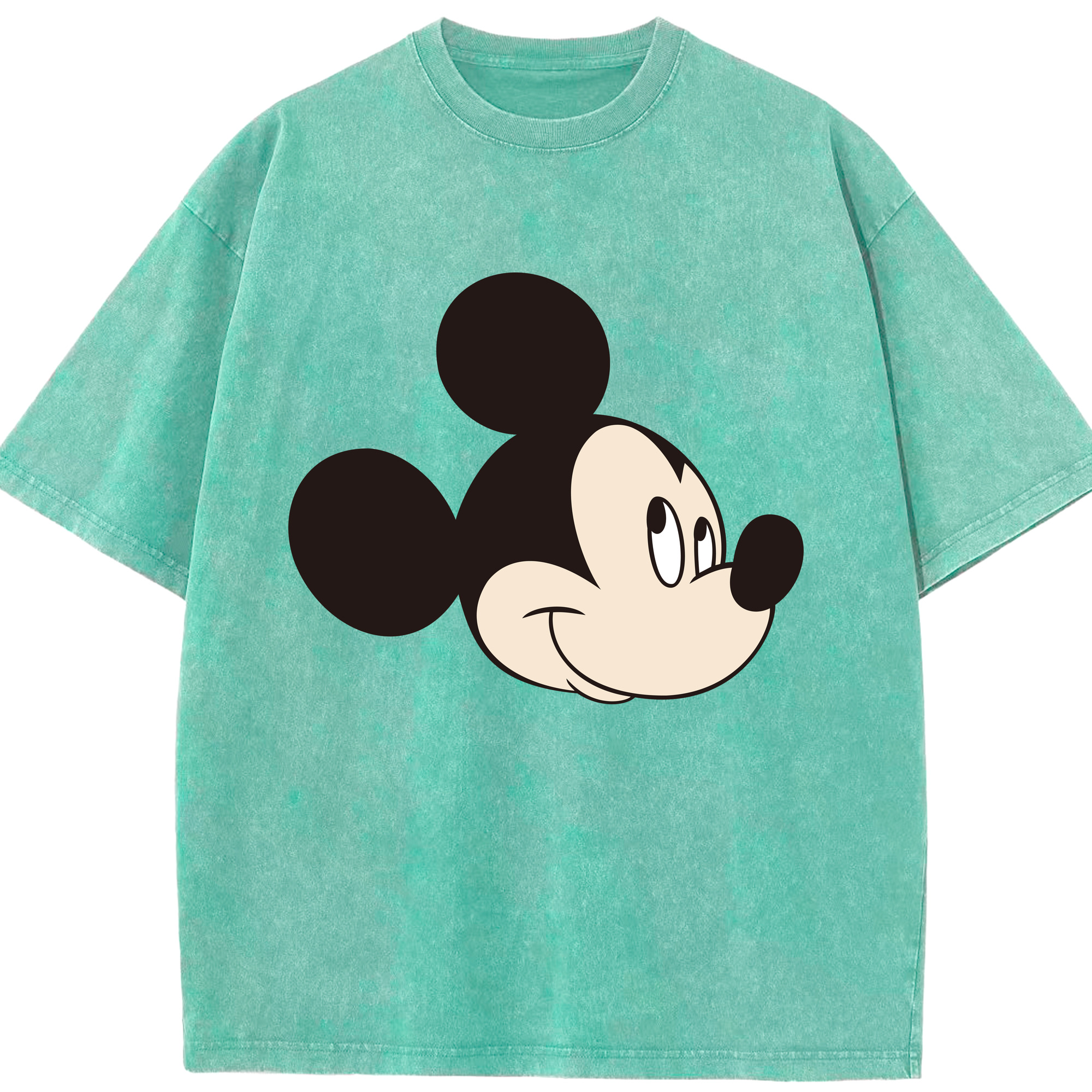 （画像用） ミッキーマウス Mickey Mouse 綿100% ヴィンテージ風 半袖Tシャツ（フロントプリント）